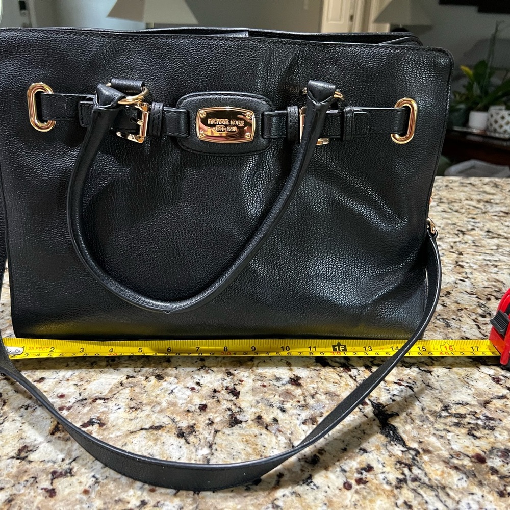 Michael Kors Black Leather Tote Bag
